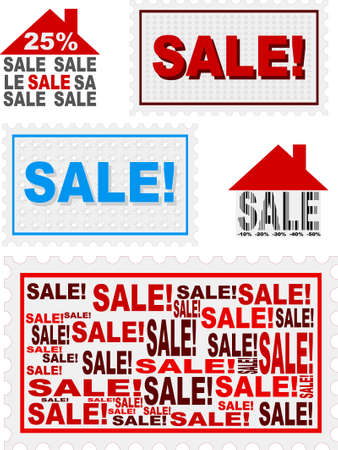 sale labels - vectorのイラスト素材