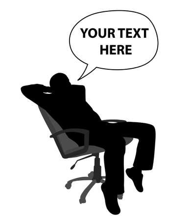 man sitting and relaxingのイラスト素材