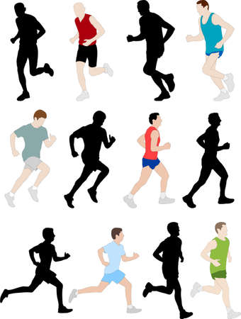 runners illustrationのイラスト素材