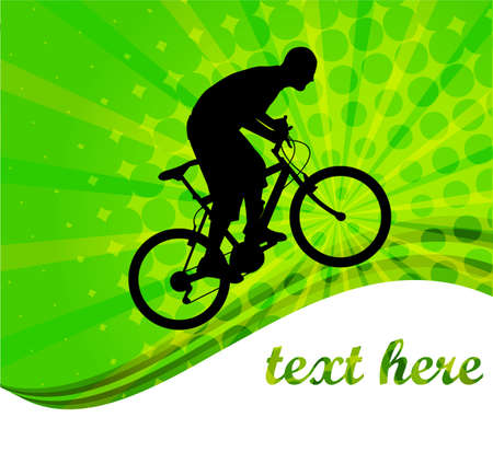 bicyclist on the abstract background - vectorのイラスト素材