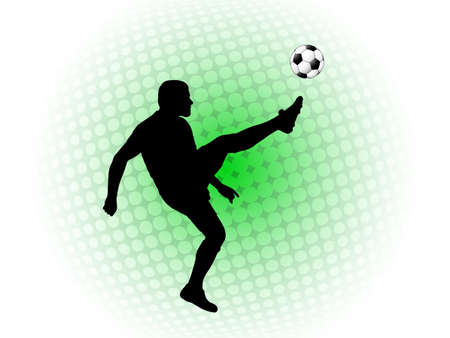 soccer player on the abstract backgroundのイラスト素材