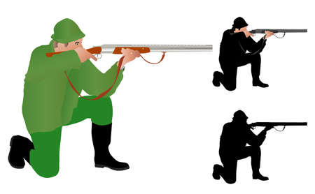 hunter aiming のイラスト素材