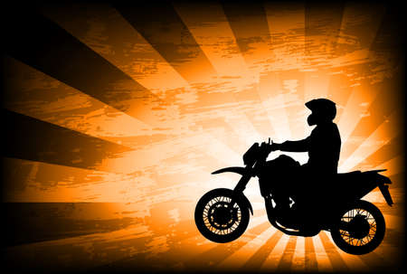 Illustration pour motorcyclist on the abstract background - vector - image libre de droit