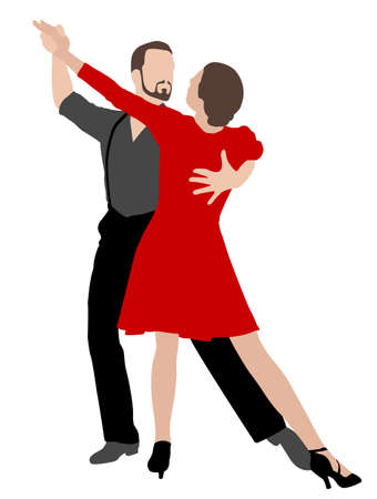 tango dancers illustration - vectorのイラスト素材