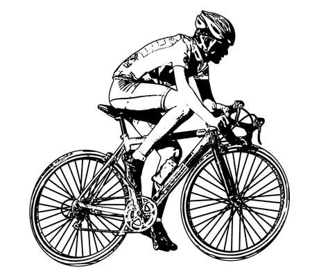 race bicyclist illustration 2 - vectorのイラスト素材