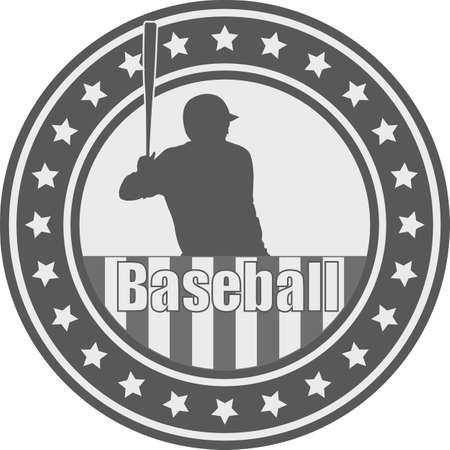 baseball emblem - vector illustrationのイラスト素材