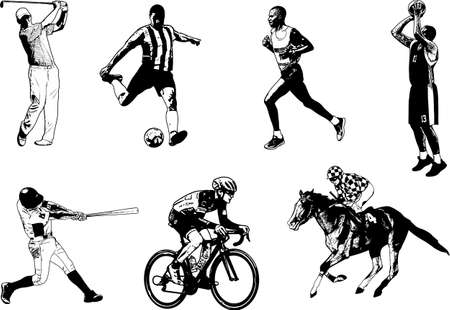 Various sports sketch illustration.のイラスト素材