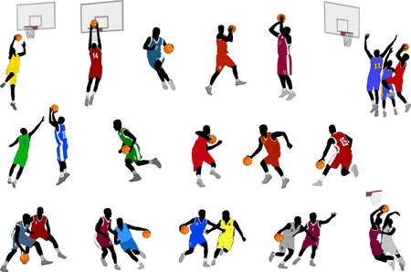 Basketball players illustration - vectorのイラスト素材