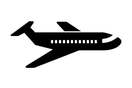 airplane icon, simple flat design - vectorのイラスト素材