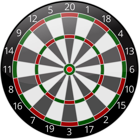 simple dart board - vector illustrationのイラスト素材