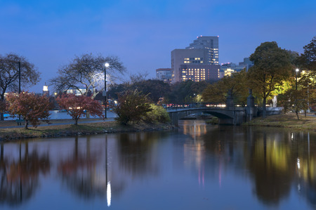 Charles river Boston on a Autumn Afternoonの写真素材