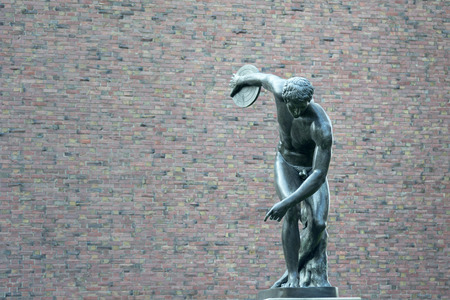 Discobolus famous greek sculptureの写真素材
