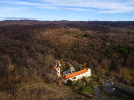 Novo Hopovo, Serb Orthodox monastery on the FruÅ¡ka Gora mountain in northern Serbia, in the province of Vojvodina.の写真素材