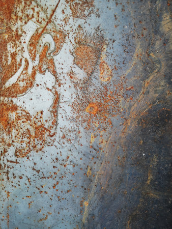 Rusty metal texture, corroded metal plates as abstract background image