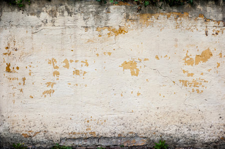 Industrial background, empty grunge urban street with warehouse brick wallの写真素材
