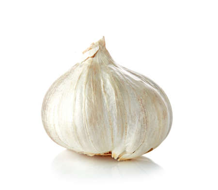 Fresh garlic isolated on white backgroundのeditorial素材