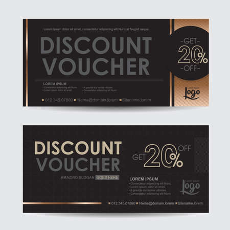 discount voucher template with premium pattern,gift voucher certificate coupon design template, Collection gift certificate business card banner calling card poster,Vector illustrationのイラスト素材