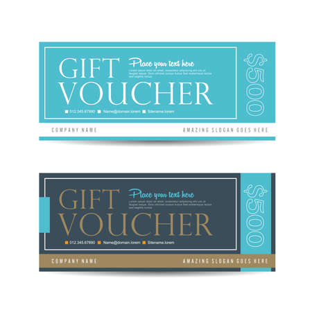 Gift voucher template with colorful pattern,Vector illustrationのイラスト素材