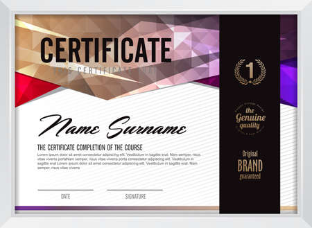 certificate template with clean and modern pattern,Vector illustrationのイラスト素材