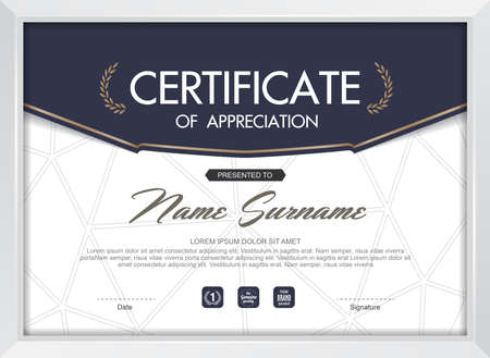 certificate template with clean and modern pattern,Vector illustrationのイラスト素材