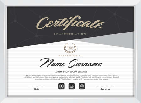 certificate template with clean and modern pattern,Vector illustrationのイラスト素材