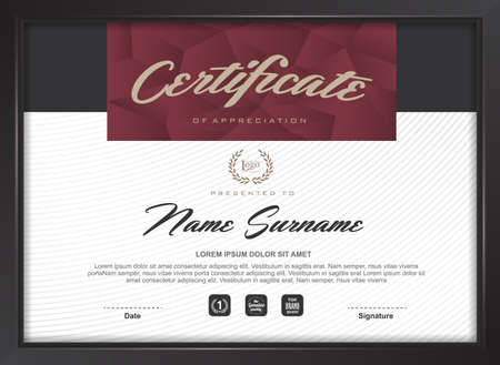 certificate template with clean and modern pattern,Vector illustrationのイラスト素材