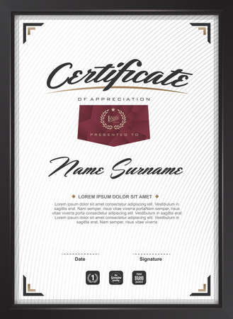 certificate template with clean and modern pattern,Vector illustrationのイラスト素材