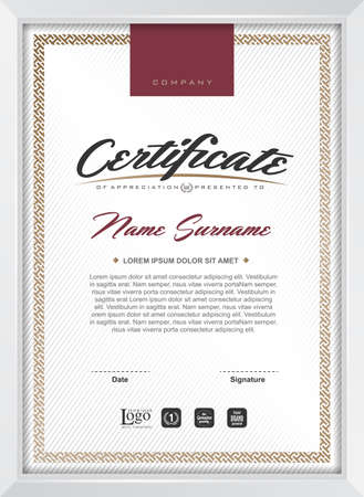 certificate template with clean and modern pattern,Vector illustrationのイラスト素材