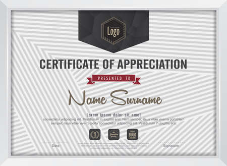 certificate template with clean and modern pattern,Vector illustrationのイラスト素材