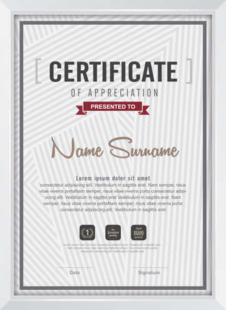 certificate template with clean and modern pattern,Vector illustrationのイラスト素材