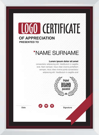 certificate template with clean and modern pattern,Vector illustrationのイラスト素材