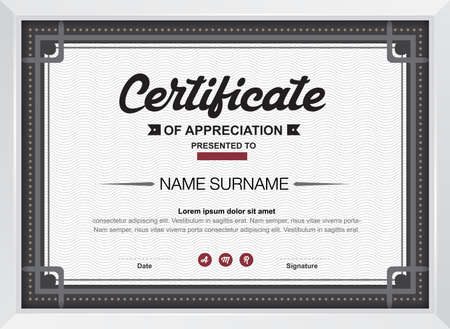 certificate template with clean and modern pattern,Vector illustrationのイラスト素材