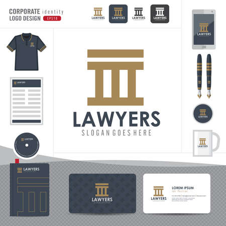 Law logo,law firm,law office,law Logotype corporate identity template,Corporate identity,vector illustratorのイラスト素材