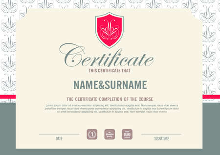 certificate template with clean and modern pattern,Vector illustrationのイラスト素材