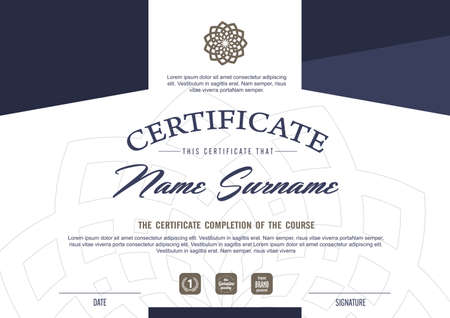 certificate template with clean and modern pattern,Vector illustrationのイラスト素材