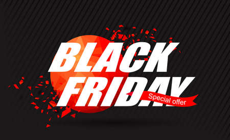 Black Friday sale inscription design template. Black Friday banner. Vector illustrationのイラスト素材