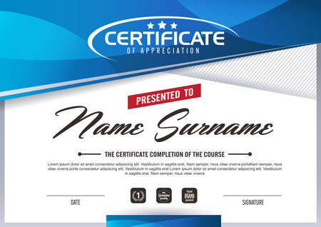 certificate template with clean and modern pattern,Vector illustrationのイラスト素材