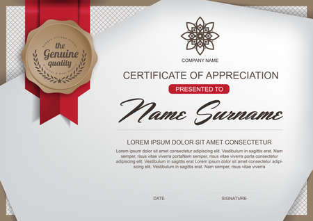 certificate template with clean and modern pattern,Vector illustrationのイラスト素材
