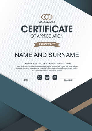 certificate template with clean and modern pattern,Vector illustrationのイラスト素材