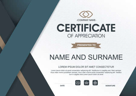 certificate template with clean and modern pattern,Vector illustrationのイラスト素材