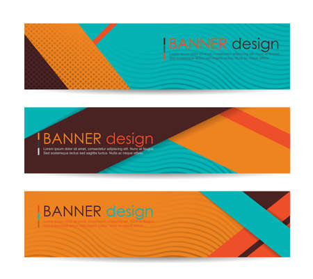 A set of modern vector banners with abstract backgroundのイラスト素材