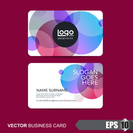 business card template,vector illustrationのイラスト素材