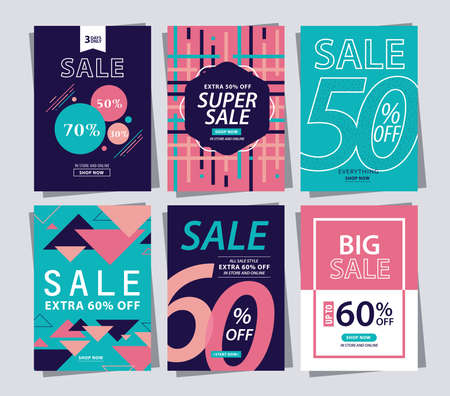 set of Sale Banner poster tag template for shoppingのイラスト素材