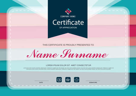 certificate template with clean and modern pattern,Luxury golden,Qualification certificate blank template with elegant,Vector illustrationのイラスト素材