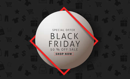 Black Friday sale inscription design template. Black Friday banner. Vector illustrationのイラスト素材
