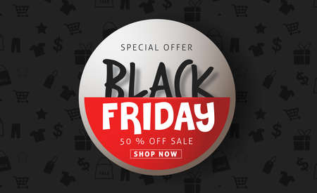 Black Friday sale inscription design template. Black Friday banner. Vector illustrationのイラスト素材