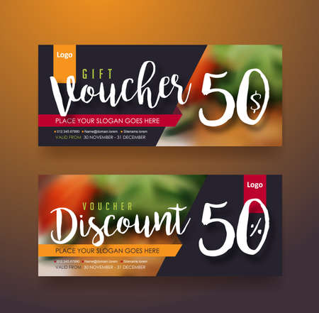 discount voucher template with modern colorful pattern,Vector illustrationのイラスト素材