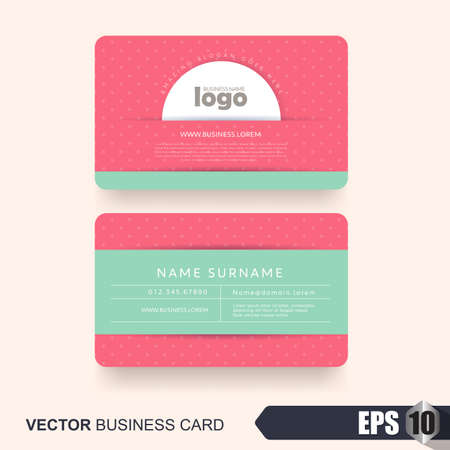 business card design layout template with modern pattern,Vector illustrationのイラスト素材