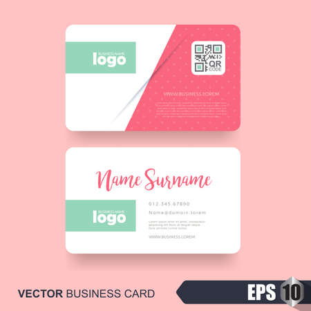 business card design layout template with modern pattern,Vector illustrationのイラスト素材
