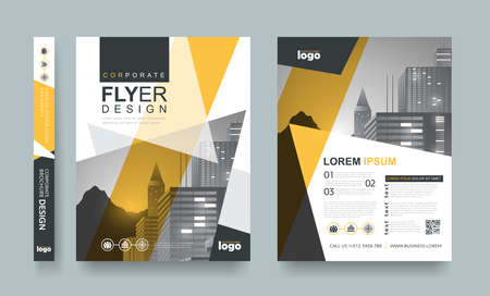 poster flyer pamphlet brochure cover design layout space for photo background, vector template in A4 sizeのイラスト素材